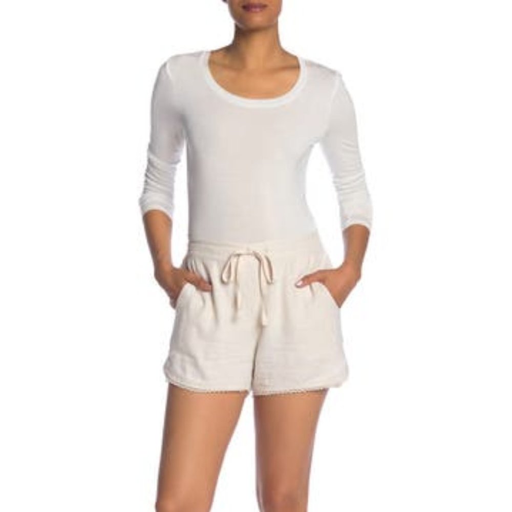 CALSON  Linen Blend Drawstring Shorts, Size Large  - Flaxseed sand - Picture 8 of 10